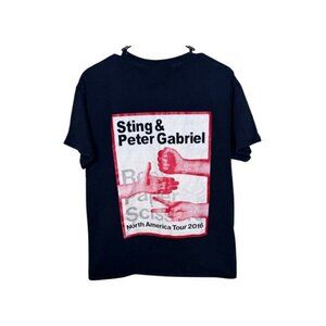 Sting & Peter Gabriel Rock Paper Scissors Tour Concert Graphic T-Shirt